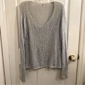 Pale Blue Knit sweater overlay pullover